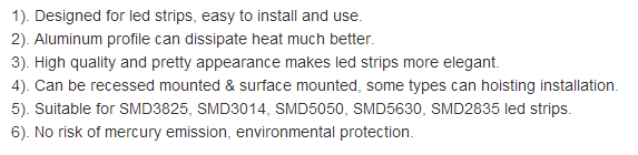 product-573-140 Recessed profiles alu led channel Custom Length alu channel for led light strip