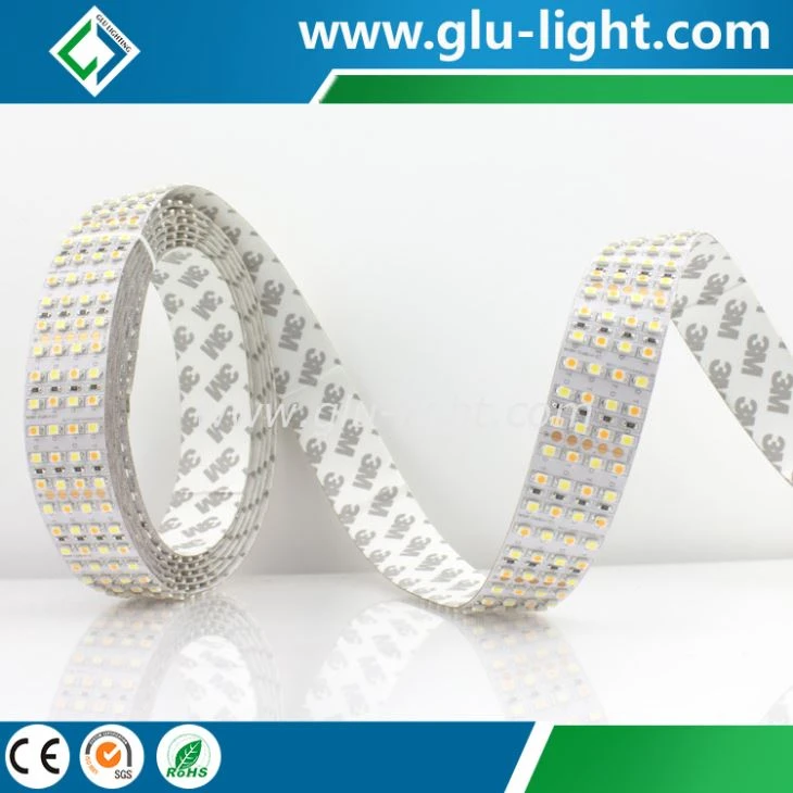 High quality high brightness 24V 4OZ PCB 480leds/m 4 rows CCT dimmable 3528 strip led