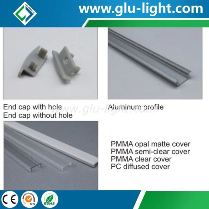 High quality Aluminum Led Profile For Led Strip-PMMA cover