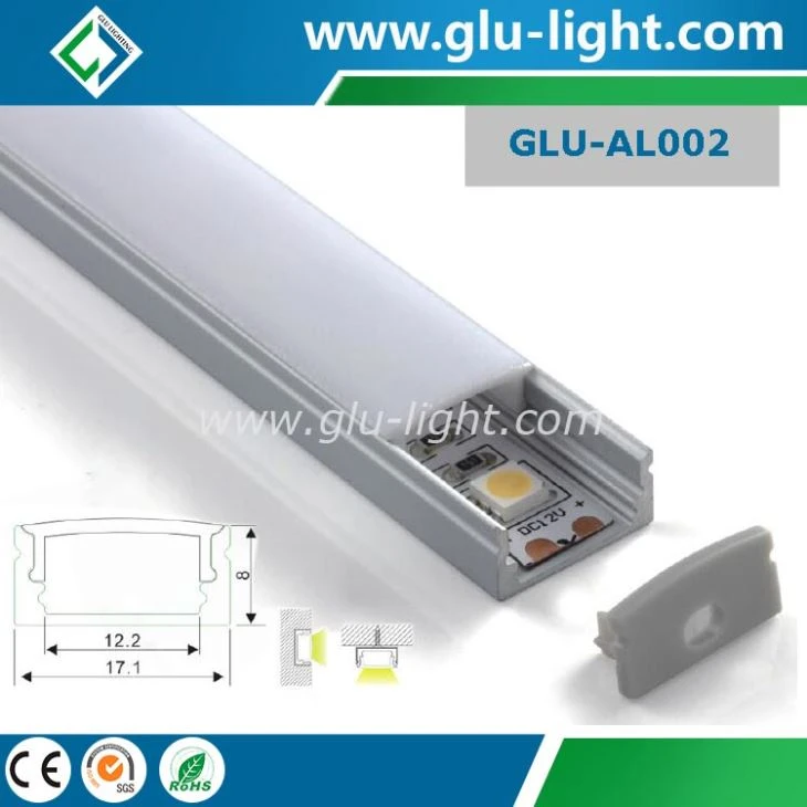 linear 8mm Aluminum Led Profile For Led Strip light